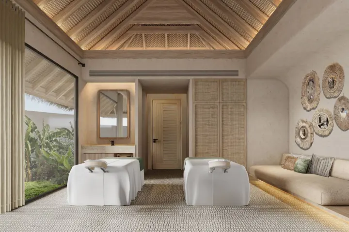dusitD2 Feydhoo Maldives — уединённый процедурный кабинет тайского спа-центра для релаксации