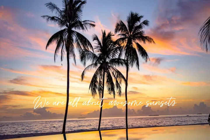 Ifuru Island Maldives, Мальдивы — пляж Ifuru Island Maldives — закатный пляж с пальмами на западном побережье острова Ифуру