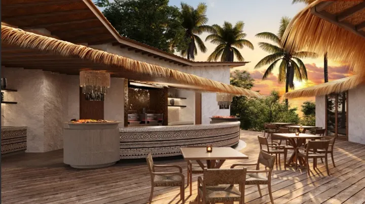 Reethi Beach Resort — открытая терраса ресторана